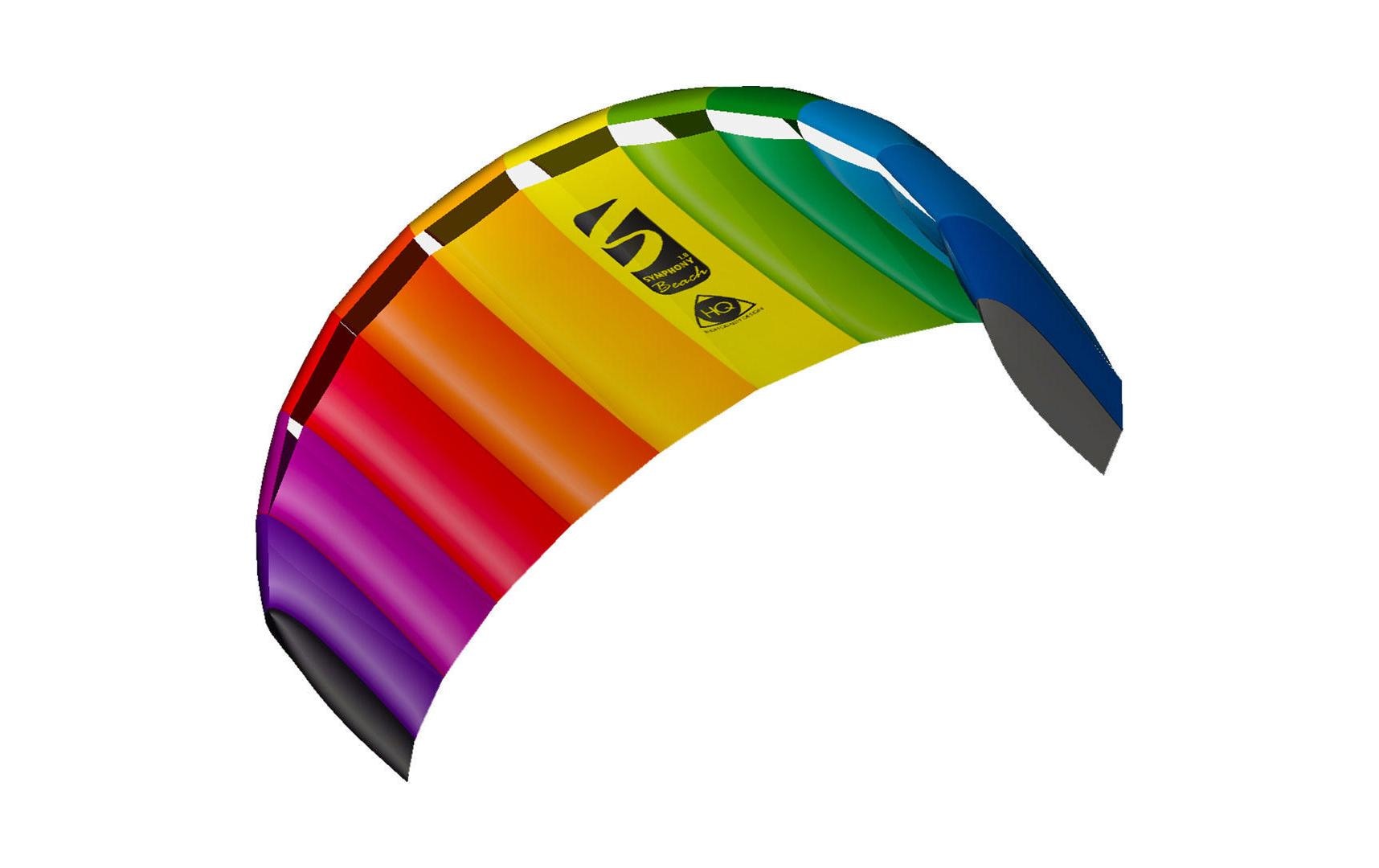 Invento Drachen Symphony 1.8 – Rainbow – 180 × 60 cm – Schnurlänge 25 m, Windstärke 2–6 Bft – ab 12 J. – Nylon