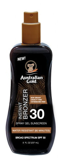 Australian Gold Sonnencreme SPF 30 – Körper, mit Bronzer, wasserfest – 237 ml