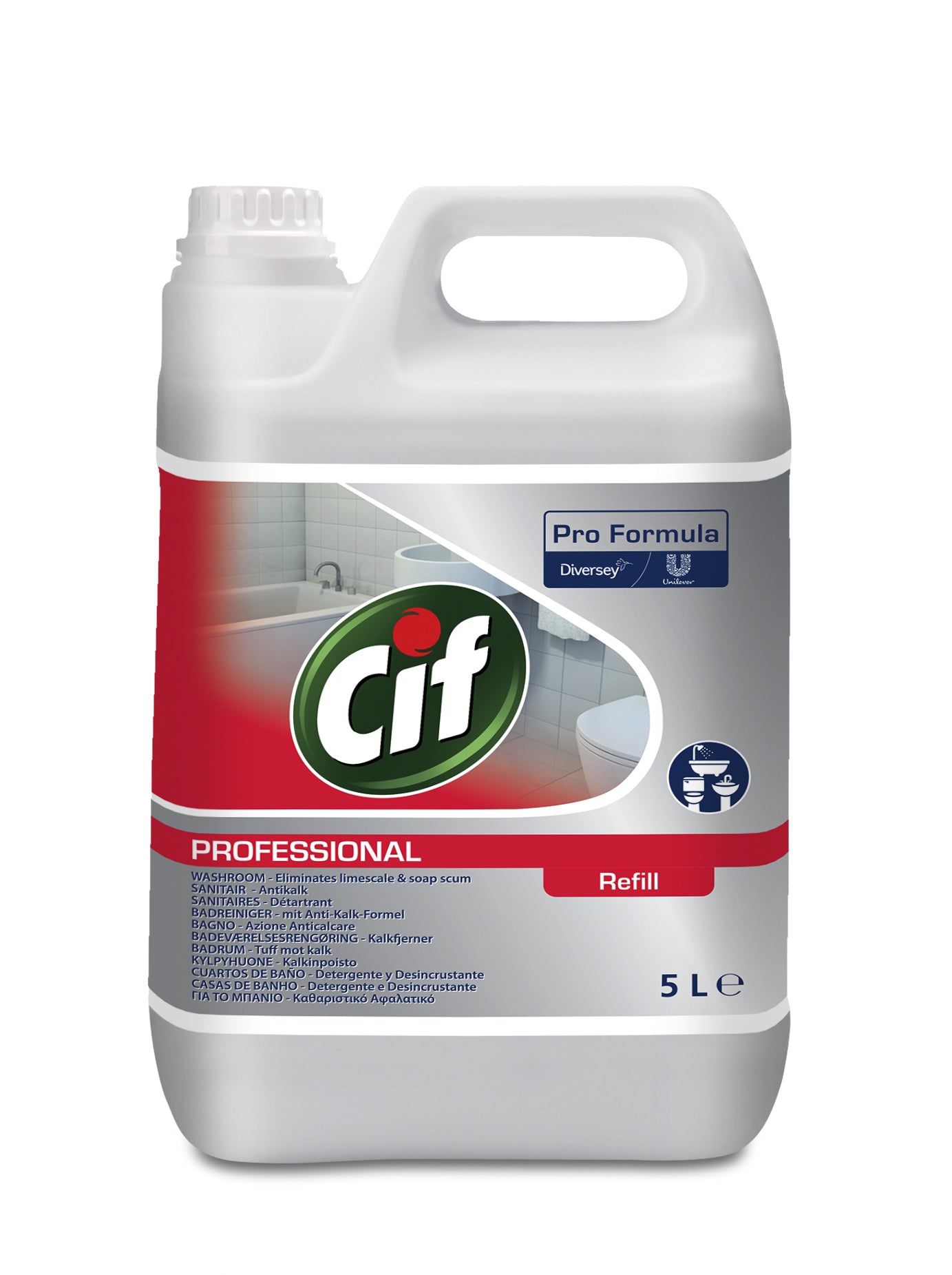 Cif Pro Formula Bad-/Kalkreiniger – Flüssigkeit, Kanister – 5 l