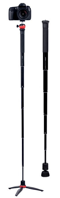 Dörr SB-2810S Super Bowl Set – Tischstativ & Einbeinstativ – bis 122 cm – 0,5 kg Traglast – 1/4" Gewinde – Schwarz