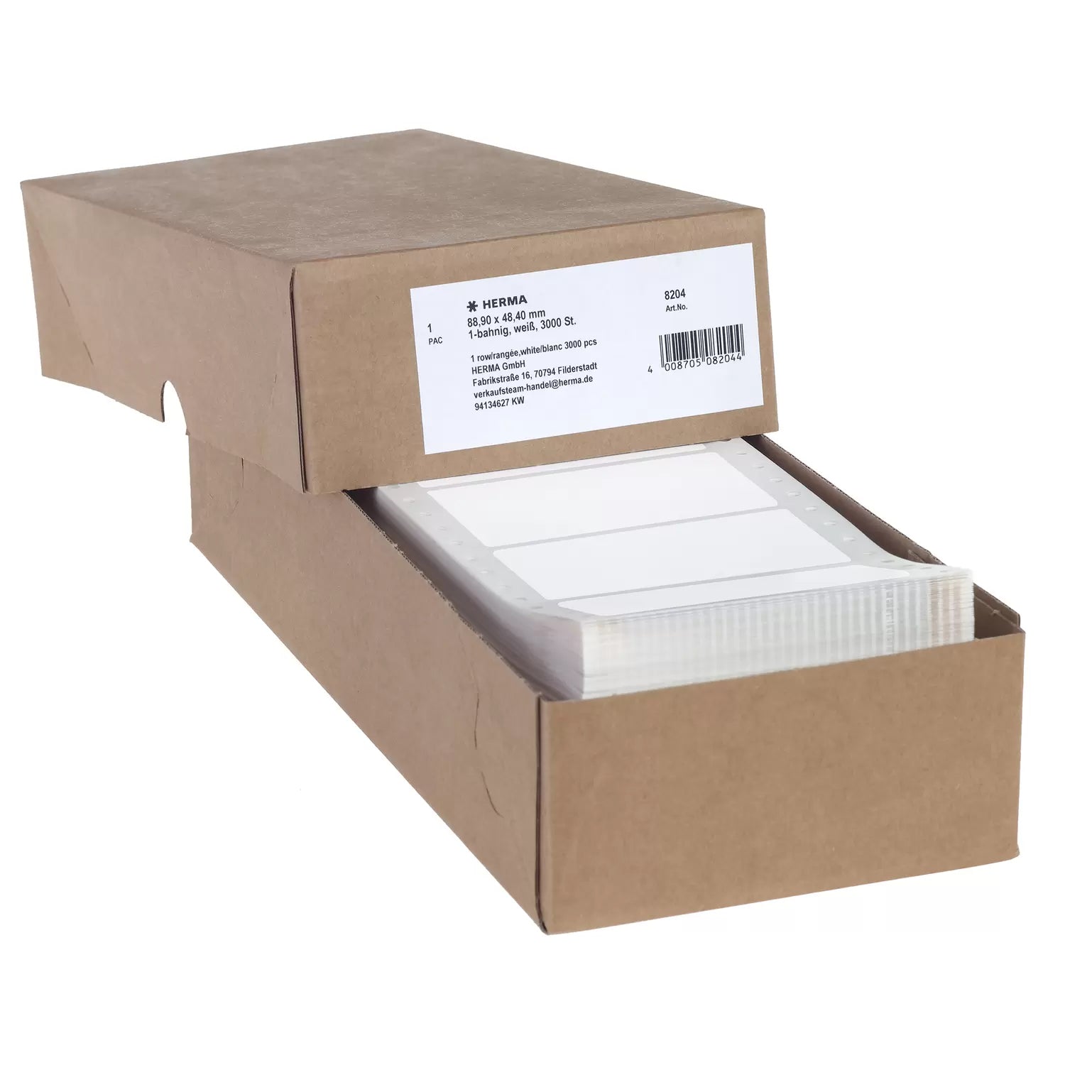 HERMA Druckeretiketten, 89 mm × 48 mm, weiss, Papier, permanent, 3000 Etiketten