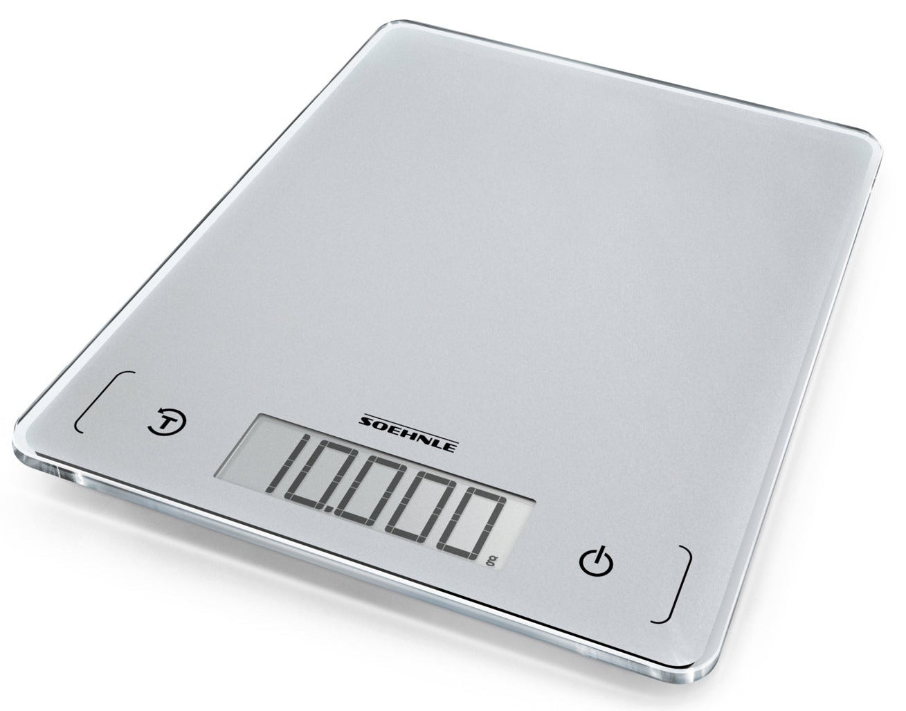 Leifheit Küchenwaage – Scale Page Comfort 300 – bis 10 kg, 1 g Teilung, silber