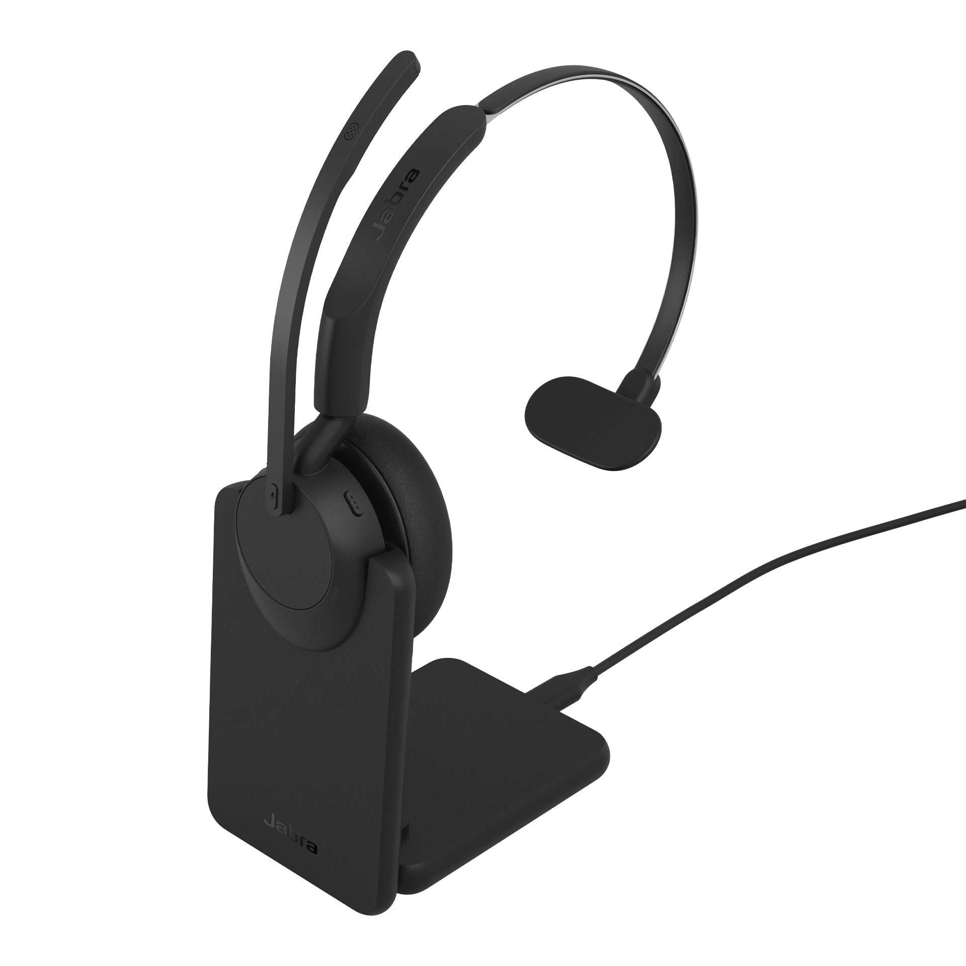 Jabra Evolve3 45 UC Office-Headset – On-Ear, Mono, BT, MS Teams zertifiziert, mit USB-A-Dongle, Schwarz