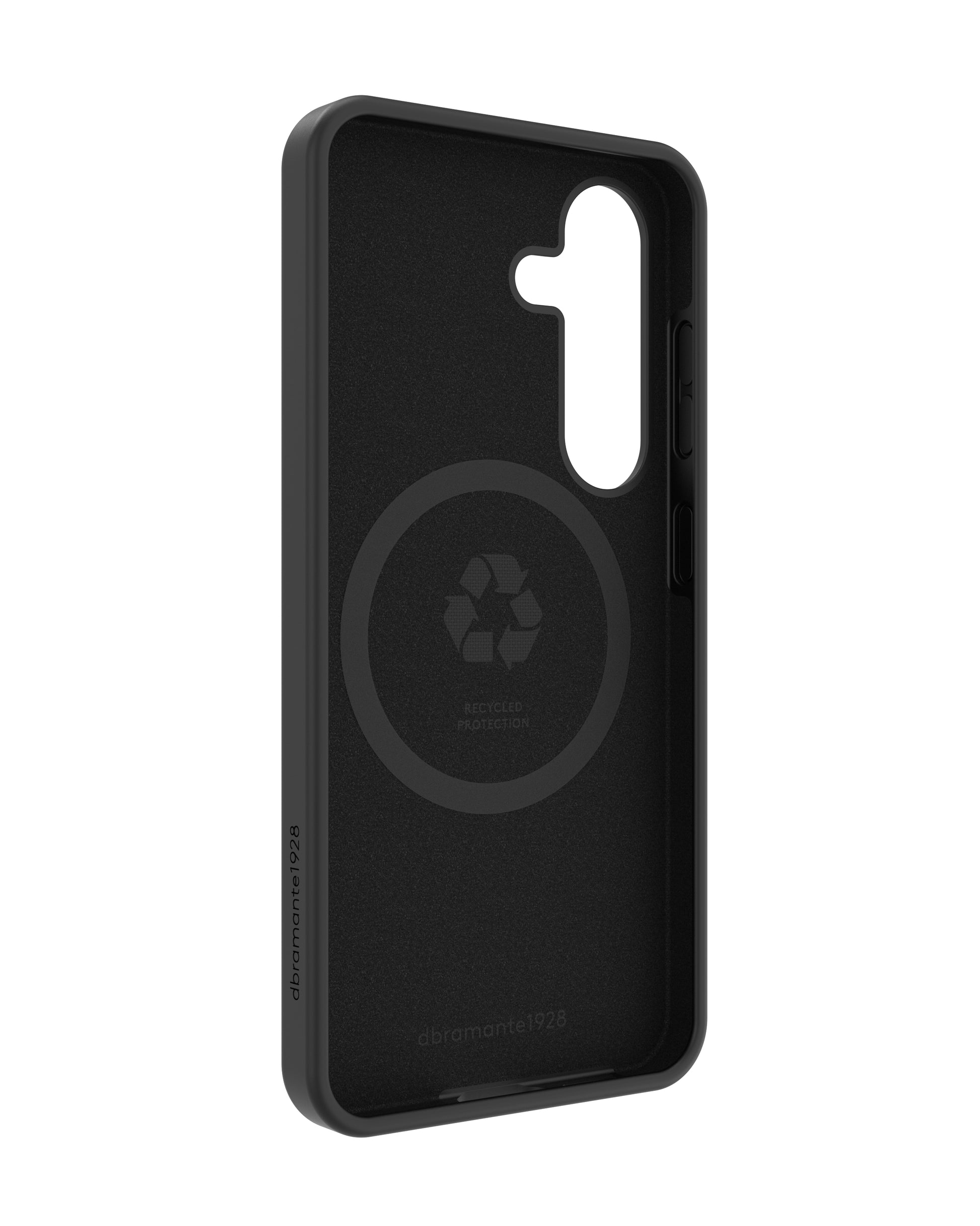dbramante1928 Monaco Backcover – für Samsung Galaxy S25+, Kunststoff+Silikon, Schwarz, Kabelloses Laden