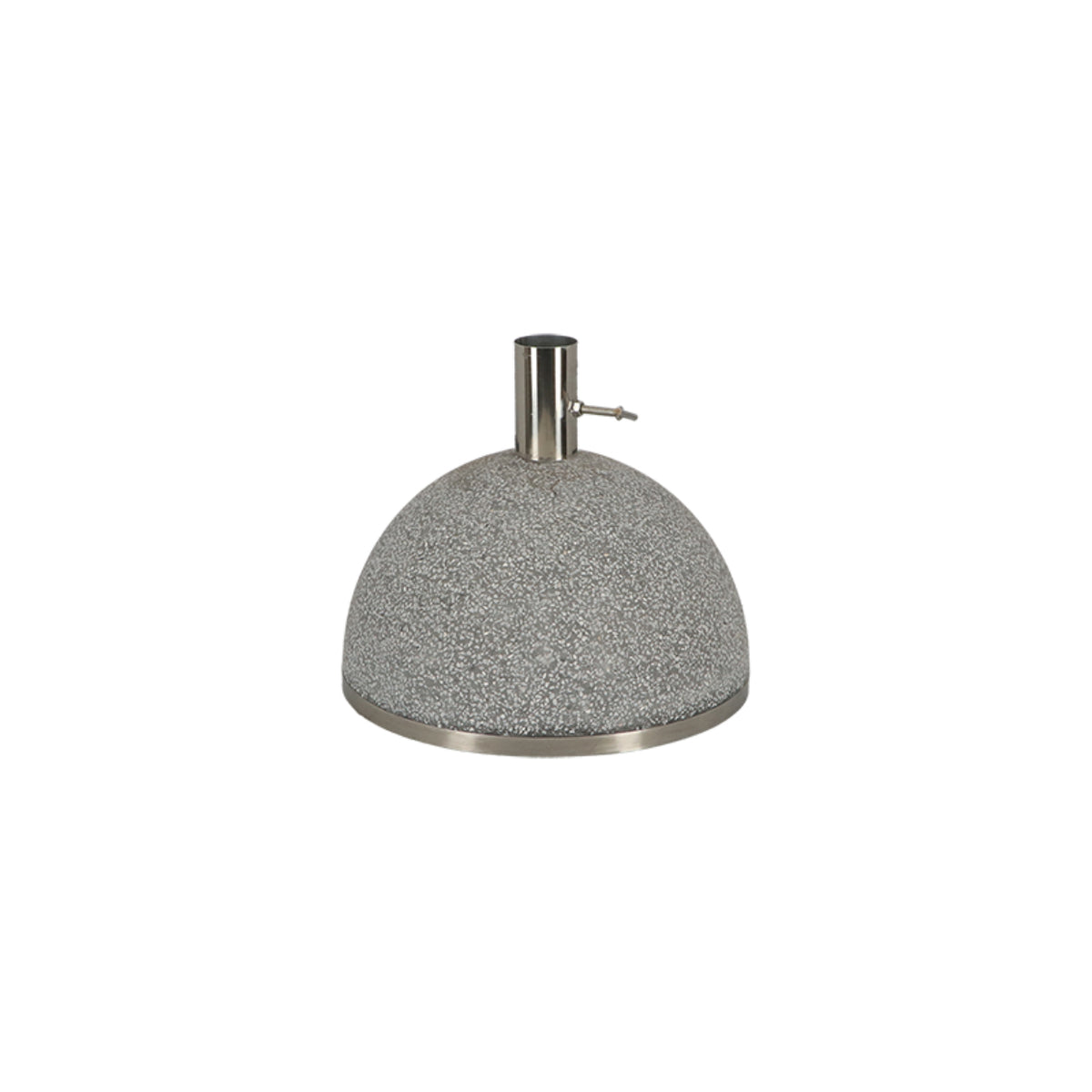 Esschert Design Sockel – hellgrau, Granit, Edelstahl, 35,5 cm × 25,5 cm × 35,5 cm