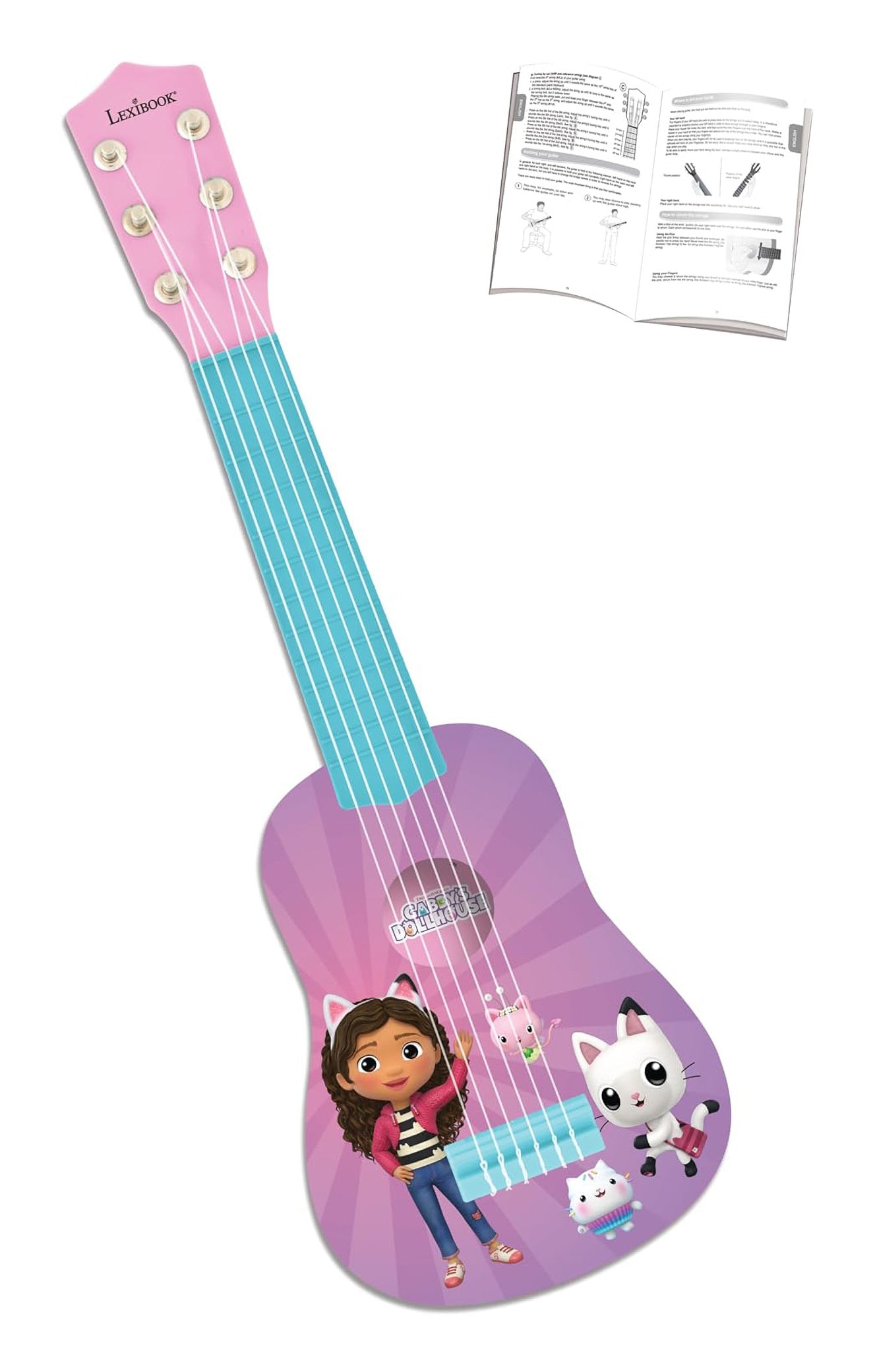 Lexibook Meine Erste Gitarre Gabby – 53 cm – ab 3 J. – Nylon, Kunststoff – mehrfarbig