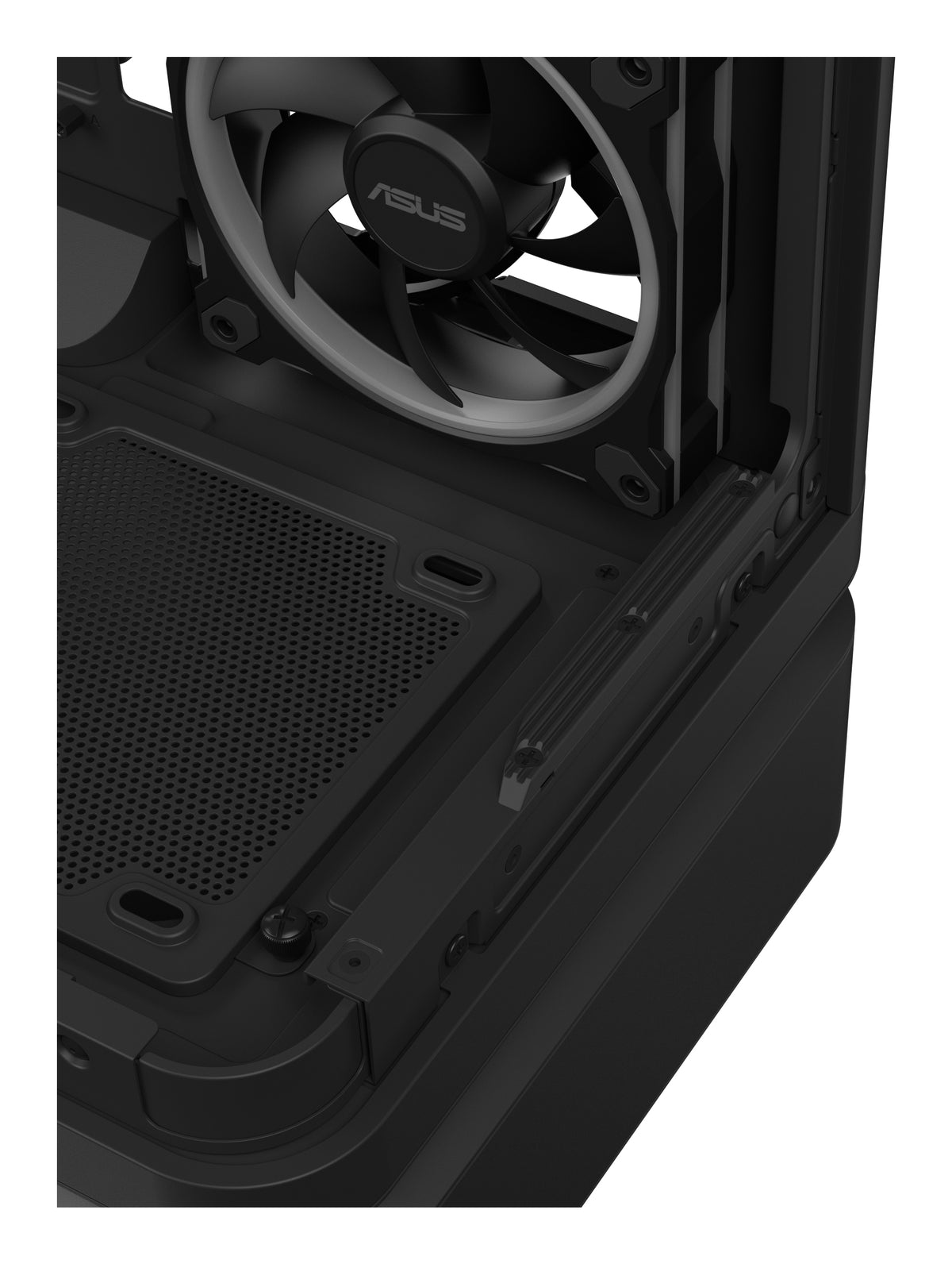 ASUS PRIME AP304 TG – PC-Gehäuse – Schwarz, Seitenfenster, ARGB, 4×120 mm, ATX/mATX/Mini-ITX, 450×240×535 mm