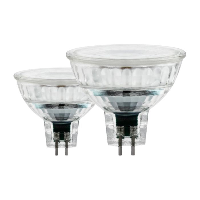 EGLO Leuchtmittel GU5.3 MR16 – Warmweiss 2700 K, 230 lm, 3 W – IP20 – 2 Stk. – Transparent, Glas