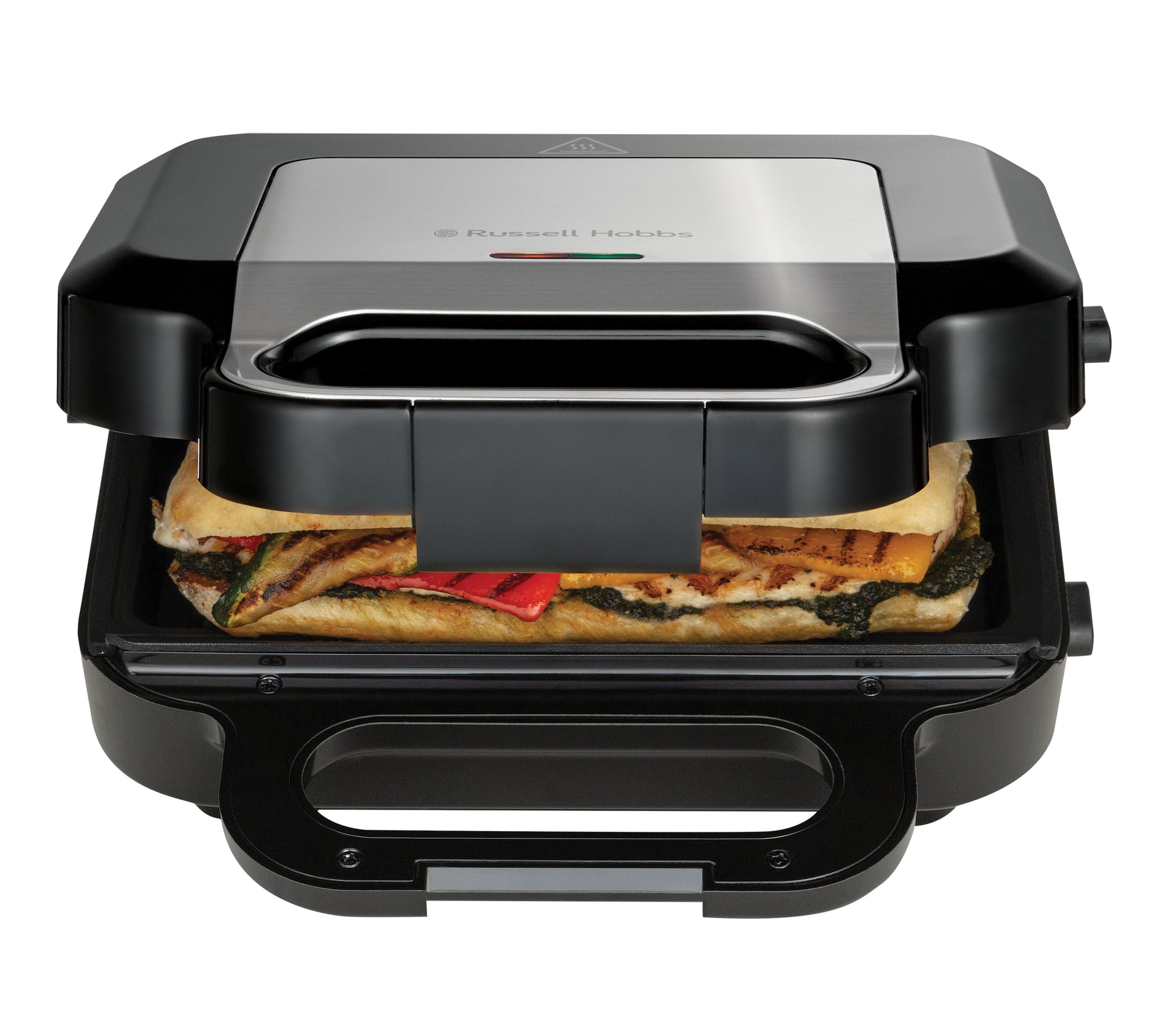 Russell Hobbs Sandwich-Waffeleisen 26810-56 – 750 W, Teflonbeschichtet – Schwarz/Edelstahl