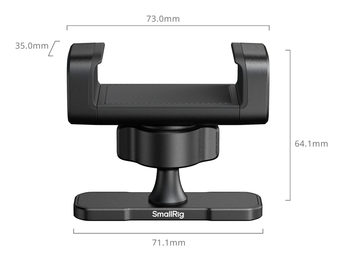 SmallRig 5582 – Tisch-/Innenbereich-Ständer (Klemmhalterung) – 55–105 mm Geräteweite, 360° drehbar – Schwarz