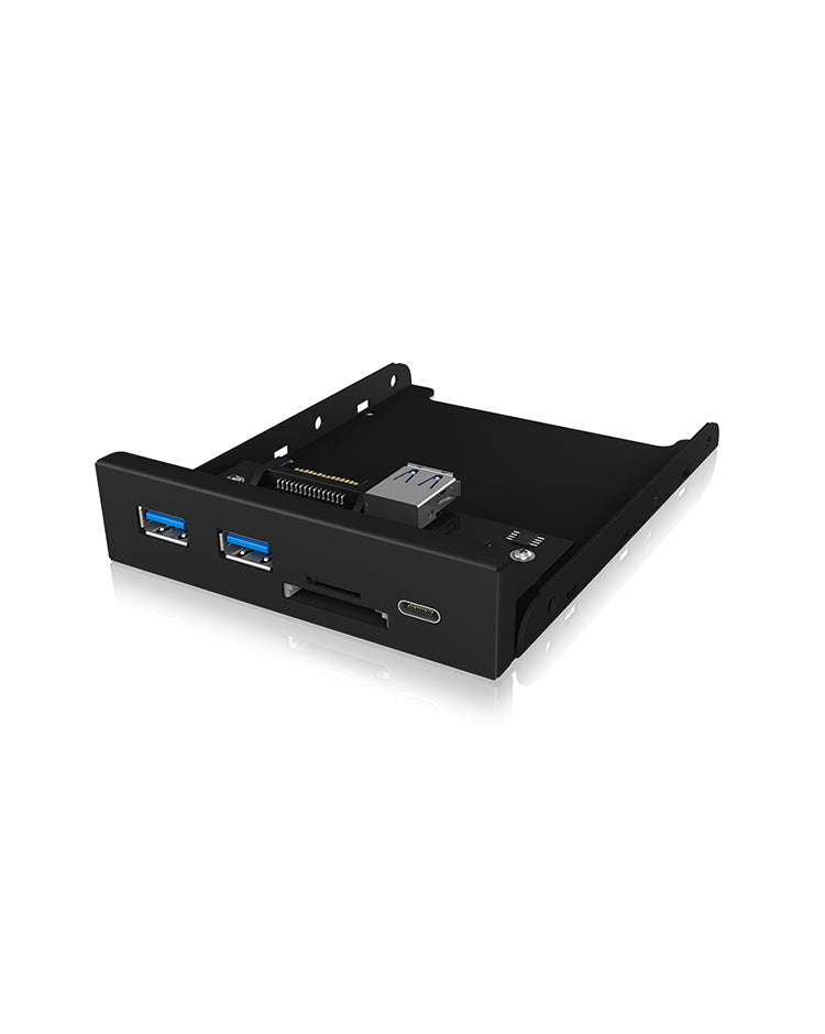 ICY BOX IB-1417-i3 USB-Hub – USB-A, 2× USB-A, 1× USB-C, SD/microSD, für Windows