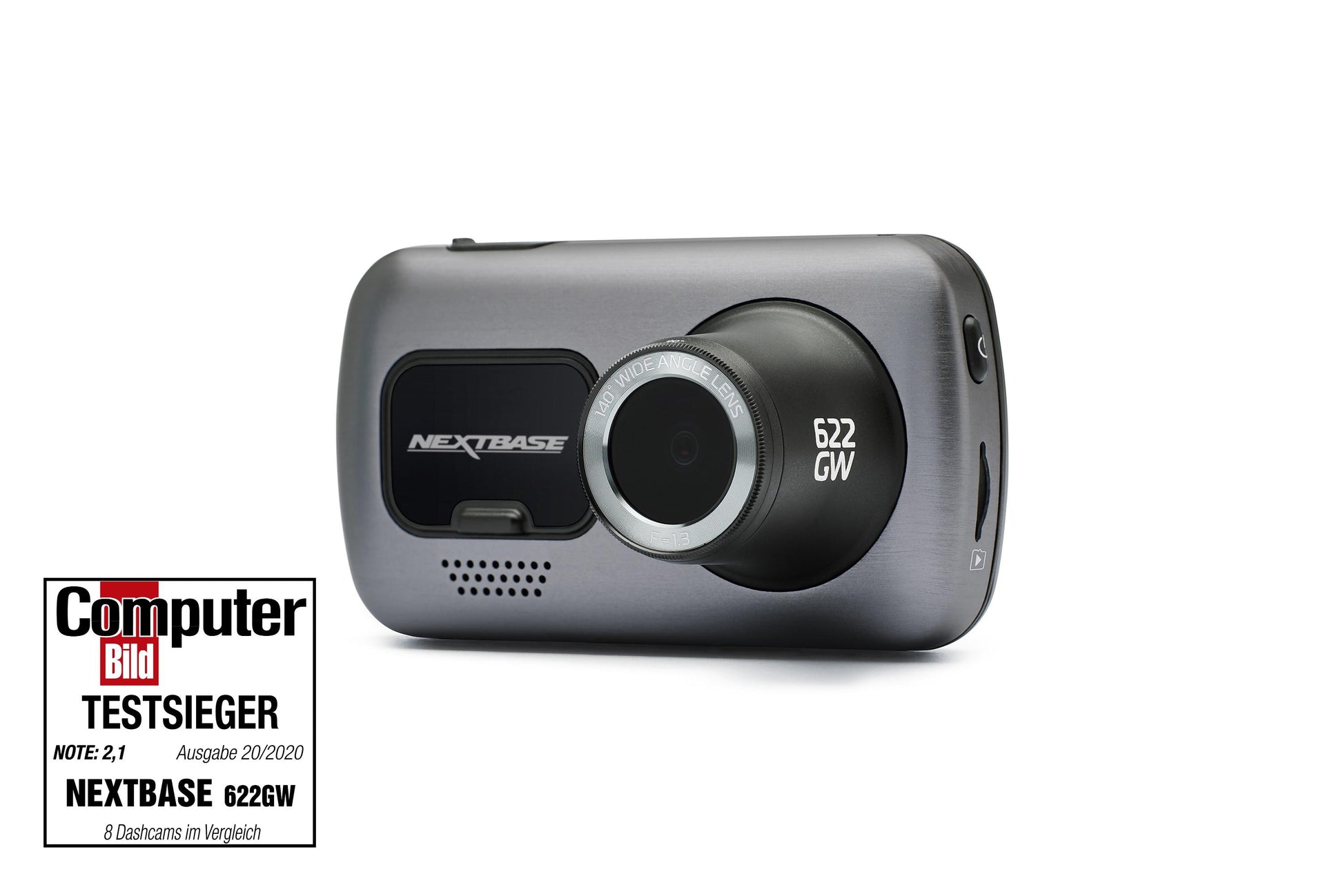 Nextbase 622GW – Dashcam, 8 MP, 4K 30 fps, 3" IPS-Display, GPS, G-Sensor, WLAN, Touchscreen