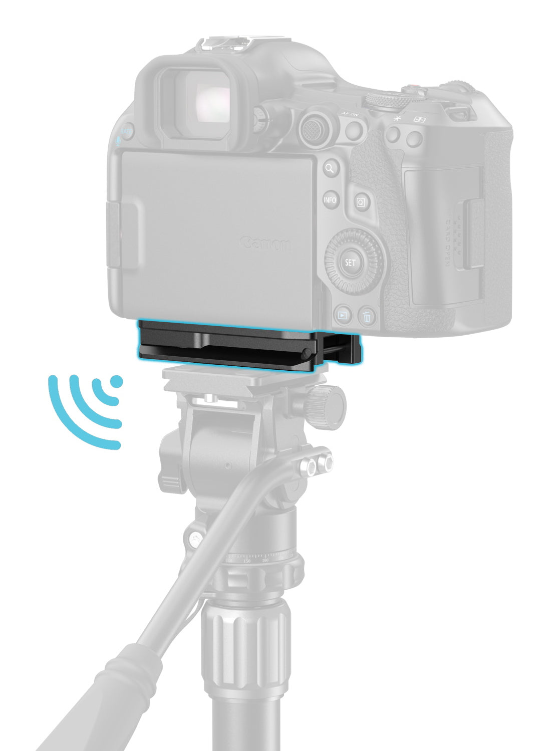 SmallRig MD5424 Arca-Swiss-Platte – 76 × 40 × 18 mm, 1/4"-20 – für Canon EOS R5, R5 C, R5 Mark II und andere – Schw