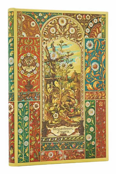 Paperblanks Notizbuch, liniert, Fadenheftung, Hardcover, 144 Seiten, 85 g/m² – mehrfarbig, Wiener Früchte