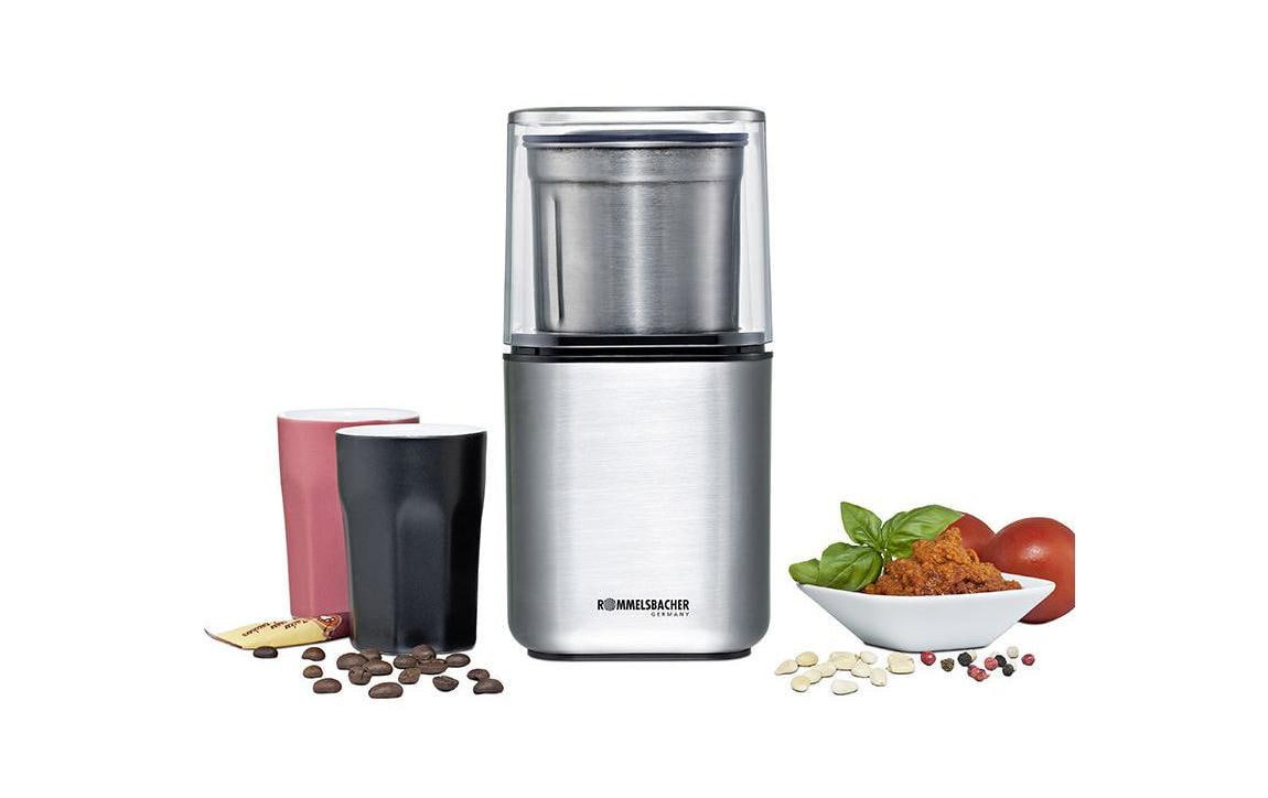 Rommelsbacher EGK 200 Kaffeemühle – 70 g, Schlagmahlwerk, Silber