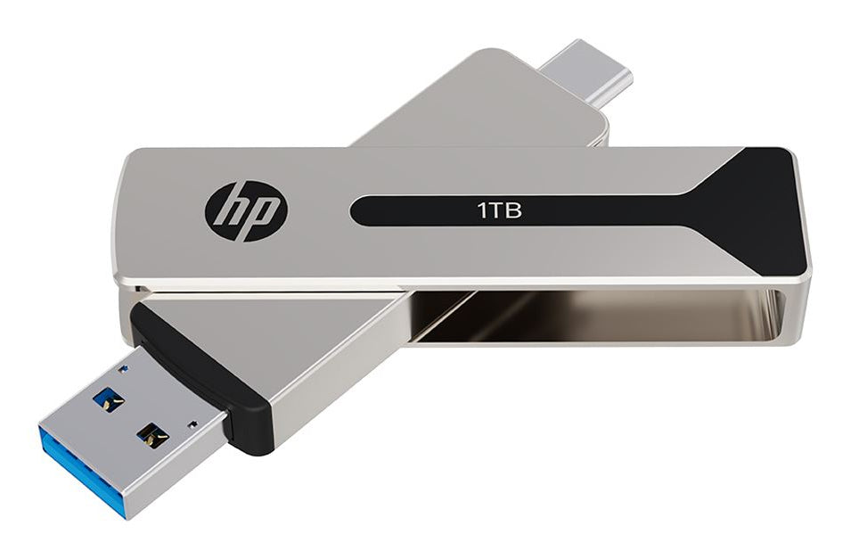 PNY 911 Pro – für USB Type-C/USB Type-A, USB 3.2 Gen 2, 1 000 MB/s Lesen, 900 MB/s Schreiben, Silber