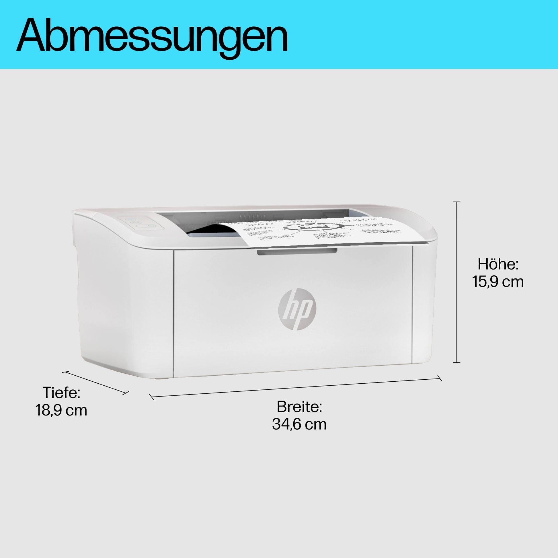 HP LaserJet M110w – Schwarz-Weiss, A4, WLAN, LAN, USB, 20 Seiten pro Minute, AirPrint, Mopria