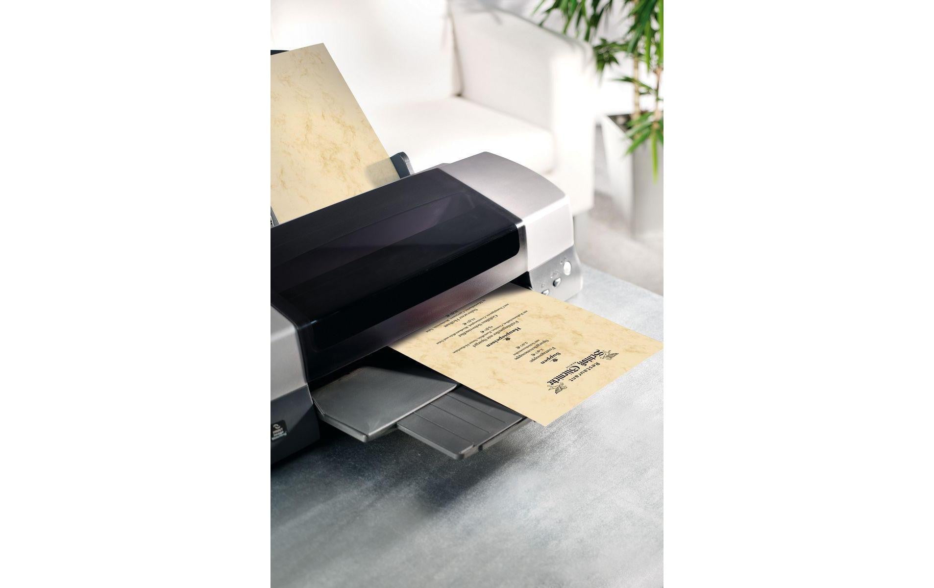 Sigel Marmorpapier Beige – A4, 90 g/m², 25 Blatt
