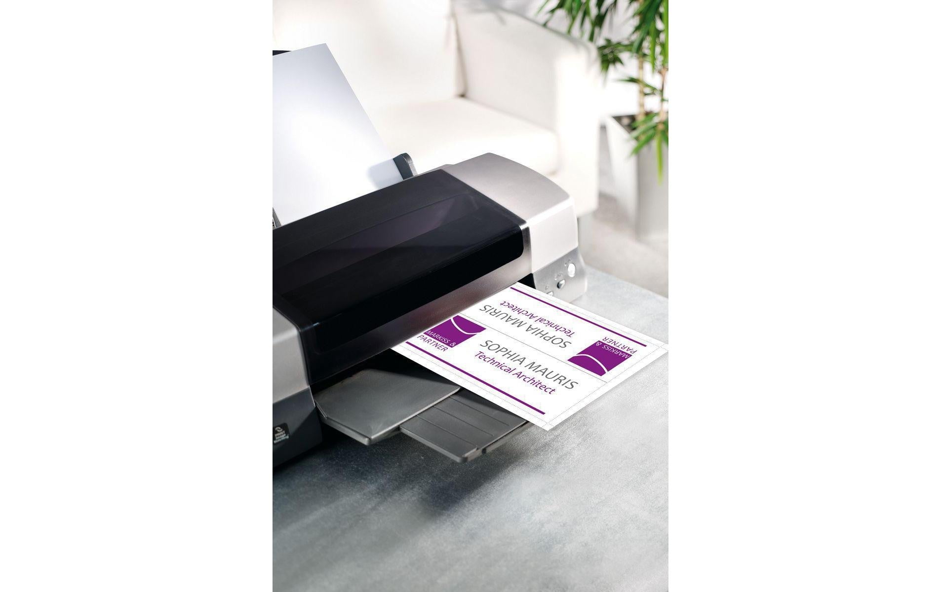 Sigel Tischkarten 95 × 85 mm, 185 g/m², weiss, Papier, vorgefalzt – für Inkjet, Laser, Kopierer – 80 Karten