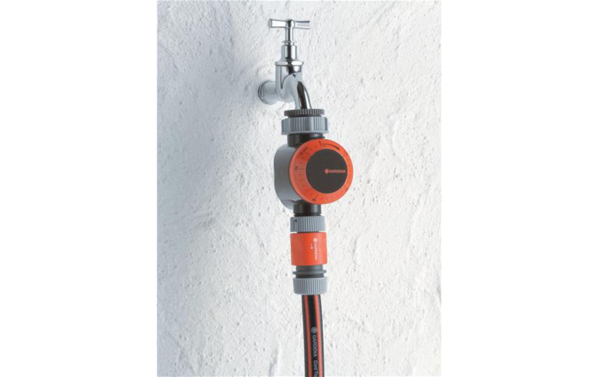 Gardena Bewässerungsuhr – 5–120 min, Drehregler, 0,5–12 bar, Grau, Orange