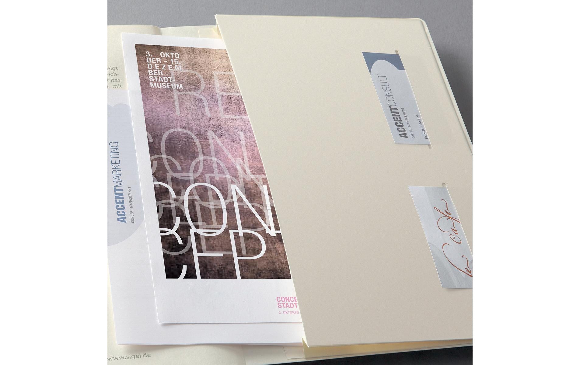 Sigel Notizbuch A5, kariert, Fadenheftung, 194 Seiten, 80 g/m² – dunkelgrau