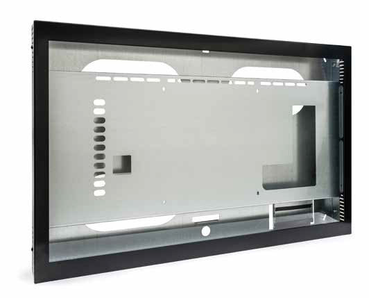 Hagor Inbox Digital Signage – Schutzgehäuse, Traglast 40 kg, für Bildschirme 55–57", Schwarz