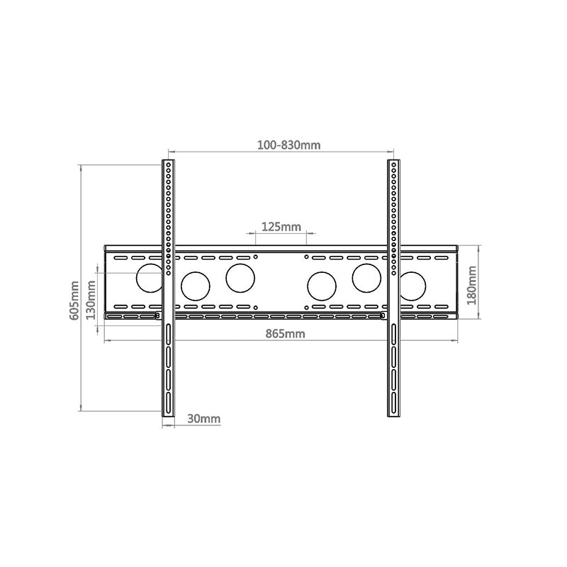 Hagor WH 85 F-HD – Wandhalterung, für 55–110", VESA 800×600, bis 125 kg