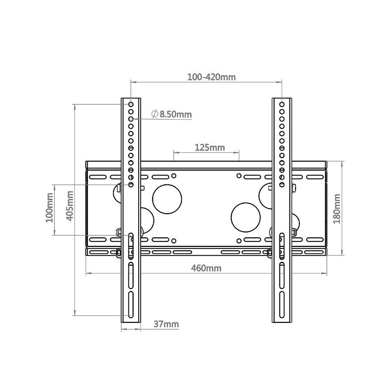 Hagor WH 50 T-HD – Wandhalterung, neigbar, für 32–55", VESA 400×400, bis 125 kg