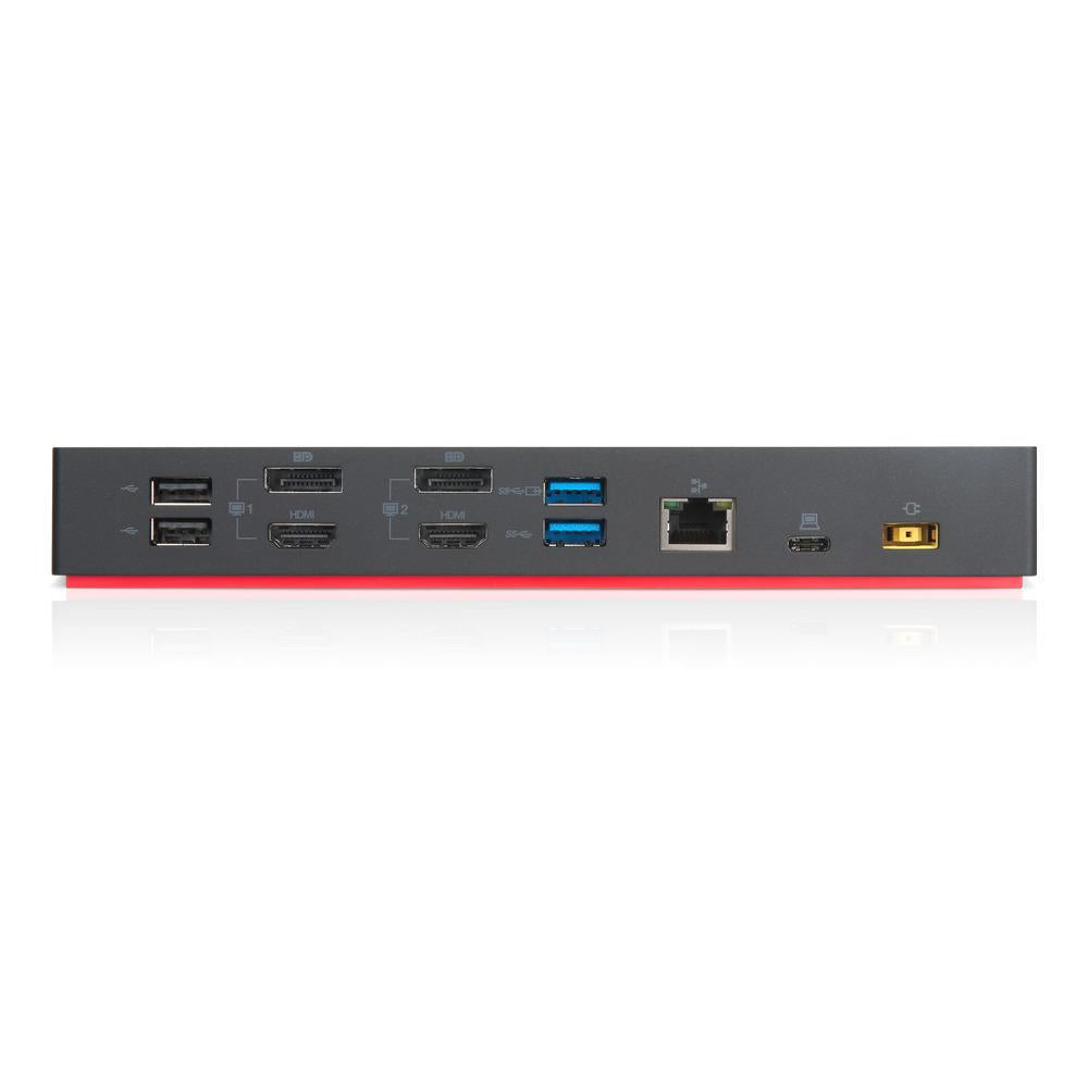 Lenovo 40AF0135IT Dockingstation – USB-C, 2× DP, 2× HDMI, 5× USB-A, GbE, 3,5 mm Audio, für ThinkPad E/L/T/X-Serie