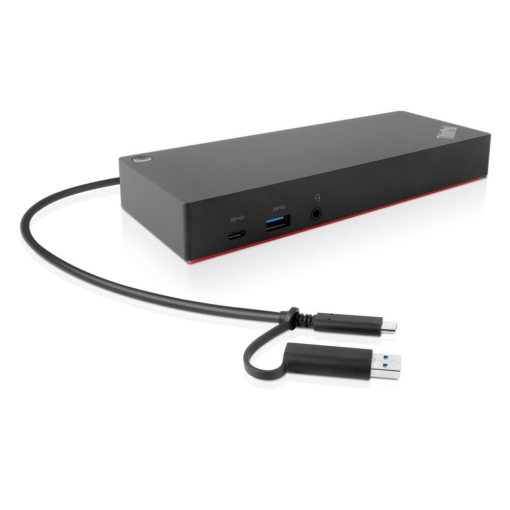 Lenovo Dockingstation – USB-C, 2× DP, 2× HDMI, 5× USB-A, 135 W PD, GbE, 3,5 mm Audio, für ThinkPad