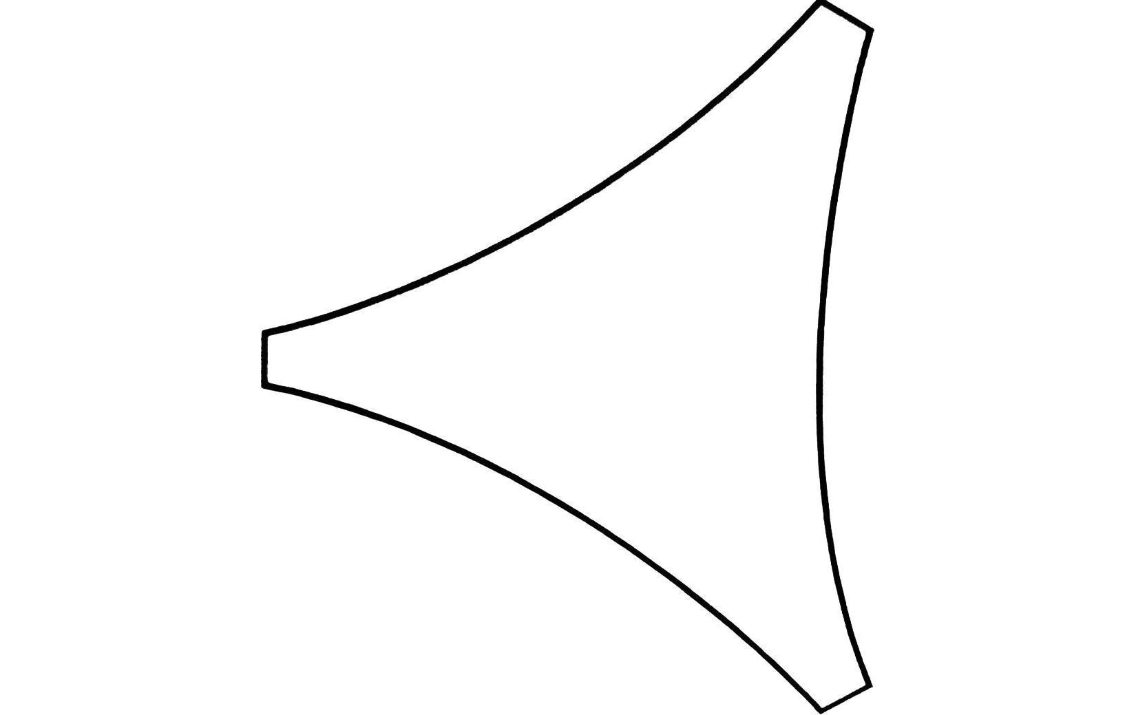 Perel Sonnensegel – Dreieck, 5 × 5 × 5 m – Polyester, braun