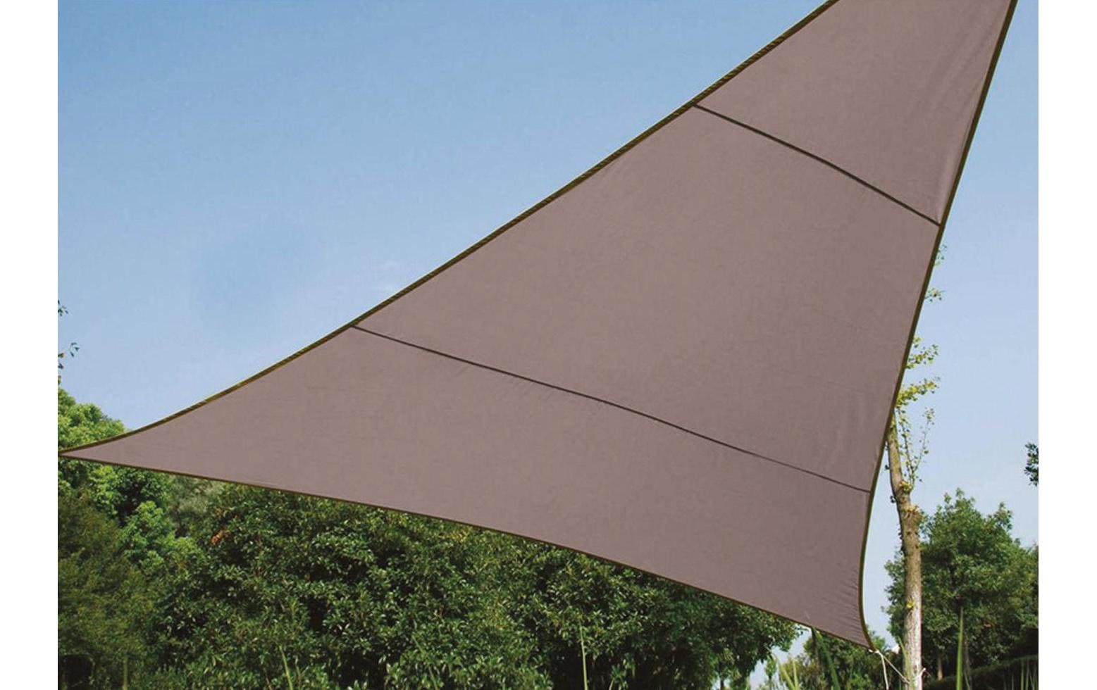 Perel Sonnensegel – Dreieck, 5 × 5 × 5 m – Polyester, braun