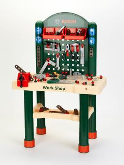 Theo Klein Werkbank – BOSCH – mit Zubehör – 67,5 × 105 cm – ab 3 Jahren – Kunststoff, grün