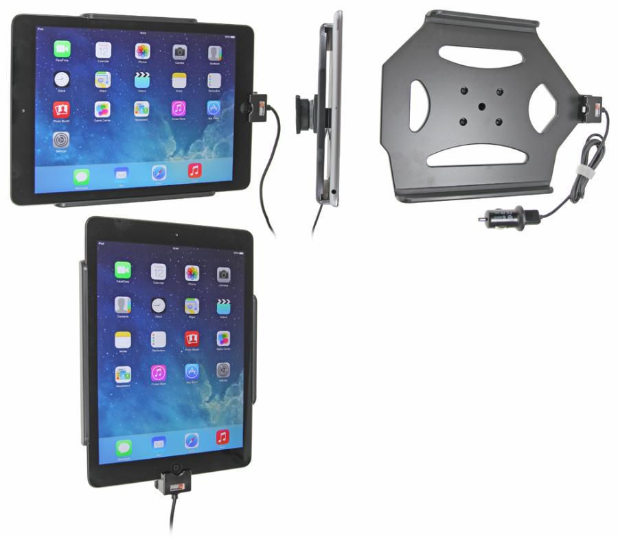 Brodit 5-521577 Kfz-Ladehalterung – Auto, Zigarettenanzünder (12/24 V) – für iPad Air (5. Gen.) – Schwarz