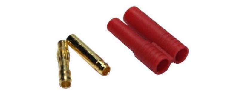 EP Product Adapterkabel, HXT 4 mm Stecker/Buchse mit Gehäuse – Gold/Rot