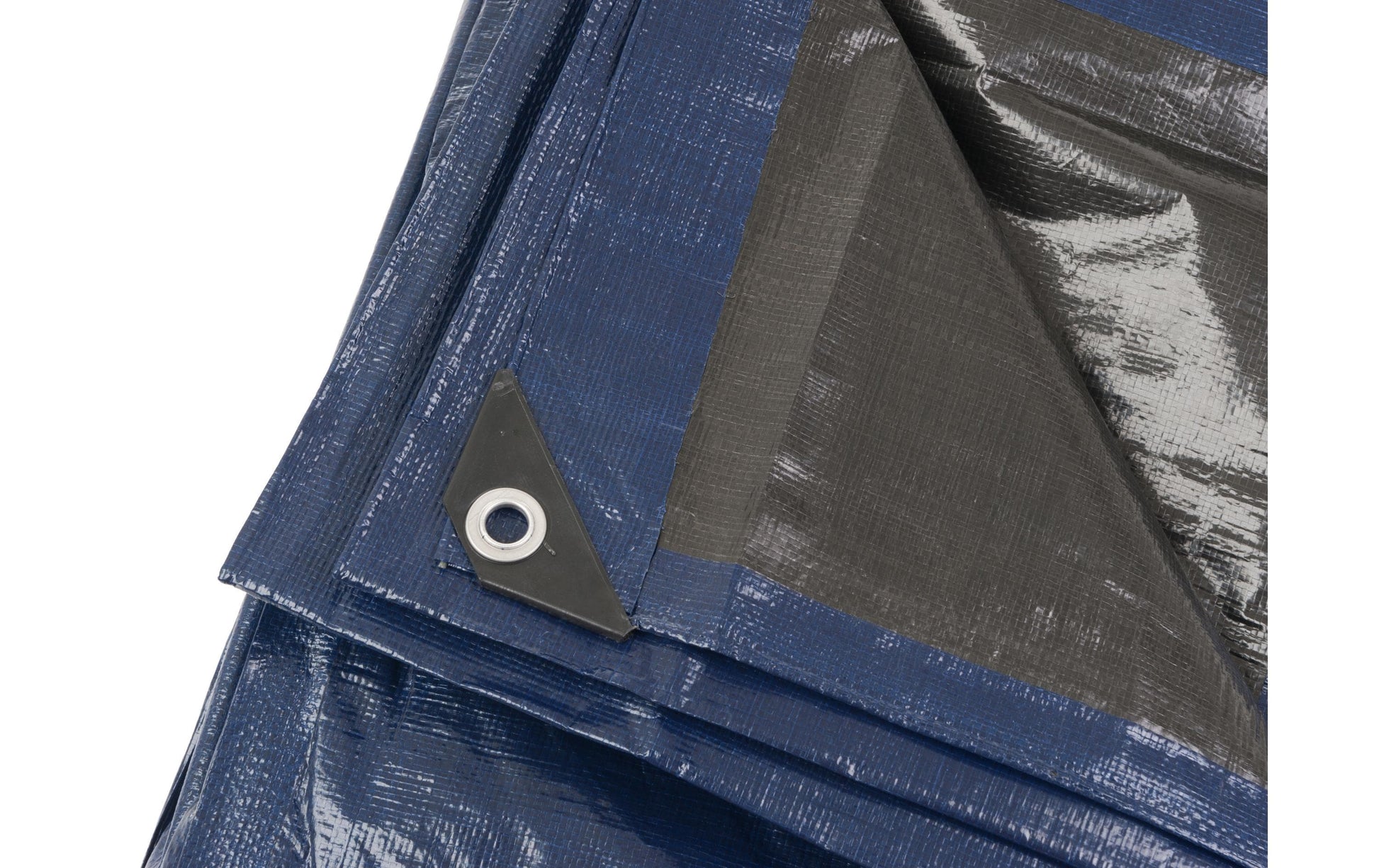 Perel Abdeckplane – 5 m × 5 m, Kunststoff, 140 g/m², Blau/Schwarz