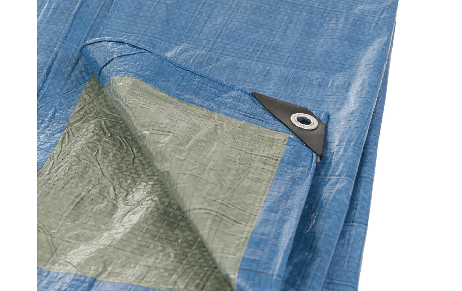 Perel Abdeckplane – 2 m × 3 m, Kunststoff, Grün/Blau, 70 g/m²