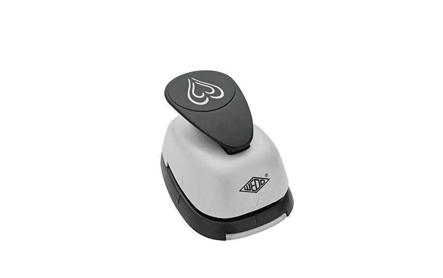 Wedo Motivstanzer Herz – Ø 35 mm, schwarz, grau, 1 Stück