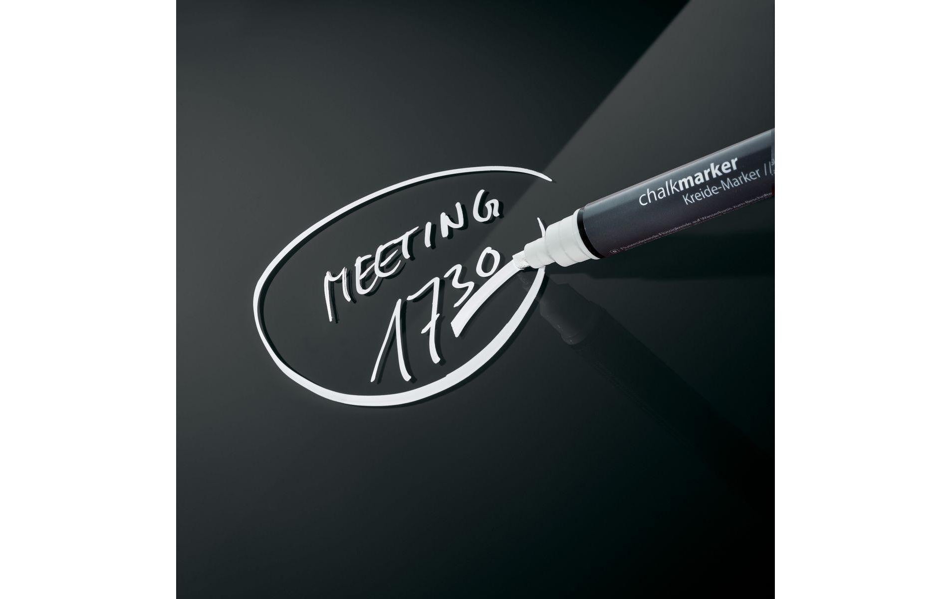Sigel Whiteboard – 30 × 30 cm, Glas, magnetisch, Wandmontage, inkl. Magnete, Montagesatz