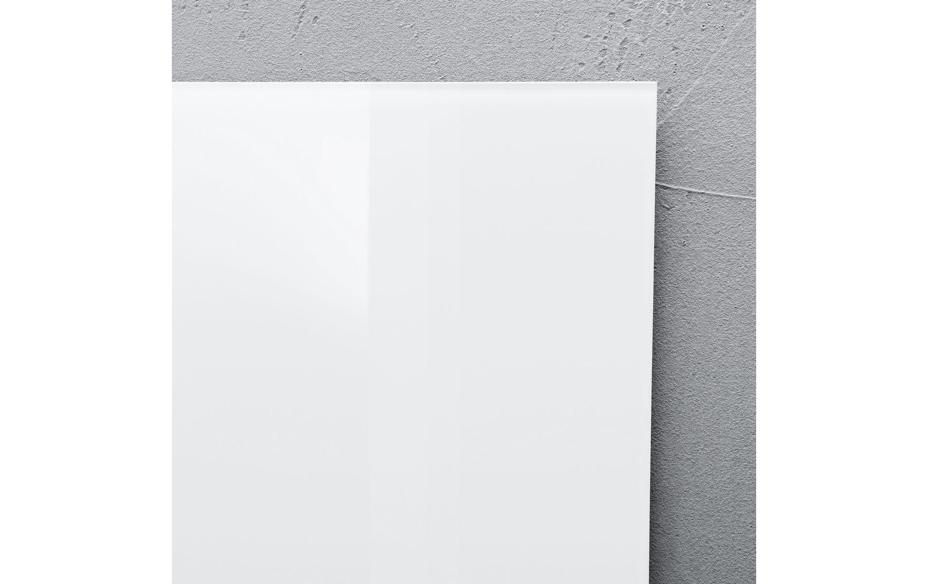 Sigel Whiteboard – 48 × 48 cm, Glas, magnetisch, Wandmontage, inkl. Magnete, Montagesatz