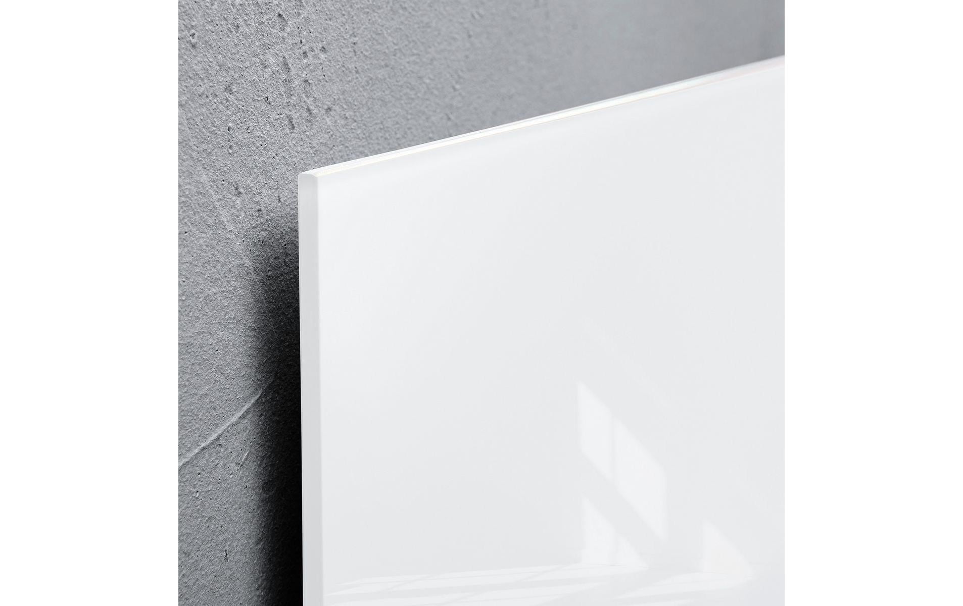 Sigel Whiteboard – 48 × 48 cm, Glas, magnetisch, Wandmontage, inkl. Magnete, Montagesatz