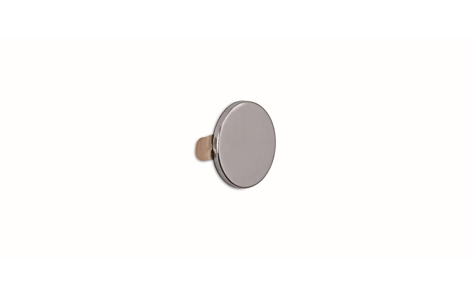 MAUL Selbstklebender Rundmagnet – hellsilber – Ø 10 mm, H 1 mm, 20 Stück