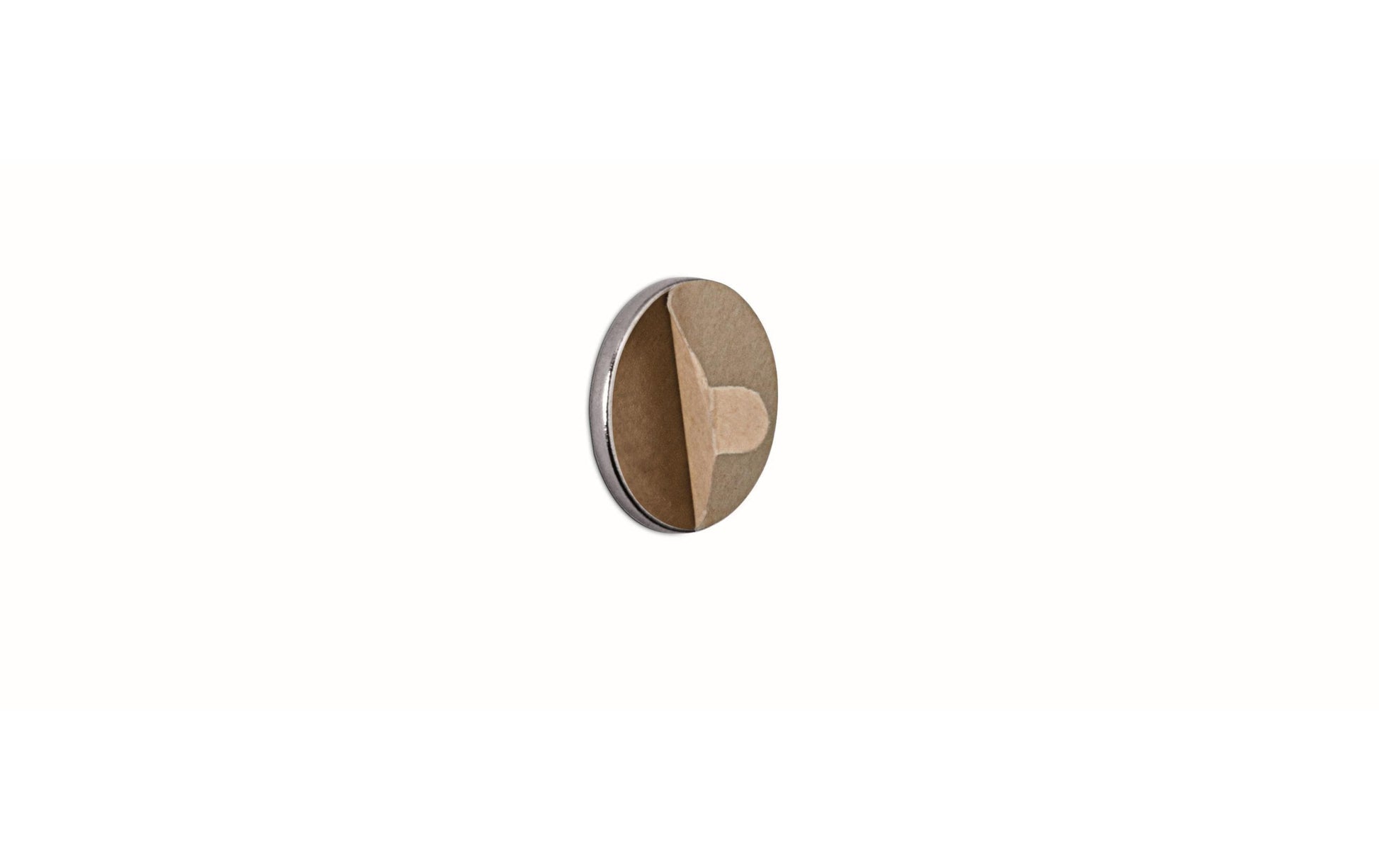 MAUL Selbstklebender Rundmagnet – hellsilber – Ø 10 mm, H 1 mm, 20 Stück