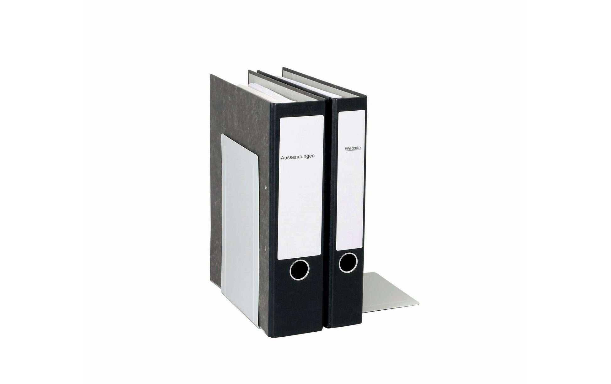 MAUL Registraturstützen – 120 × 240 mm – Stahl, Packung 2