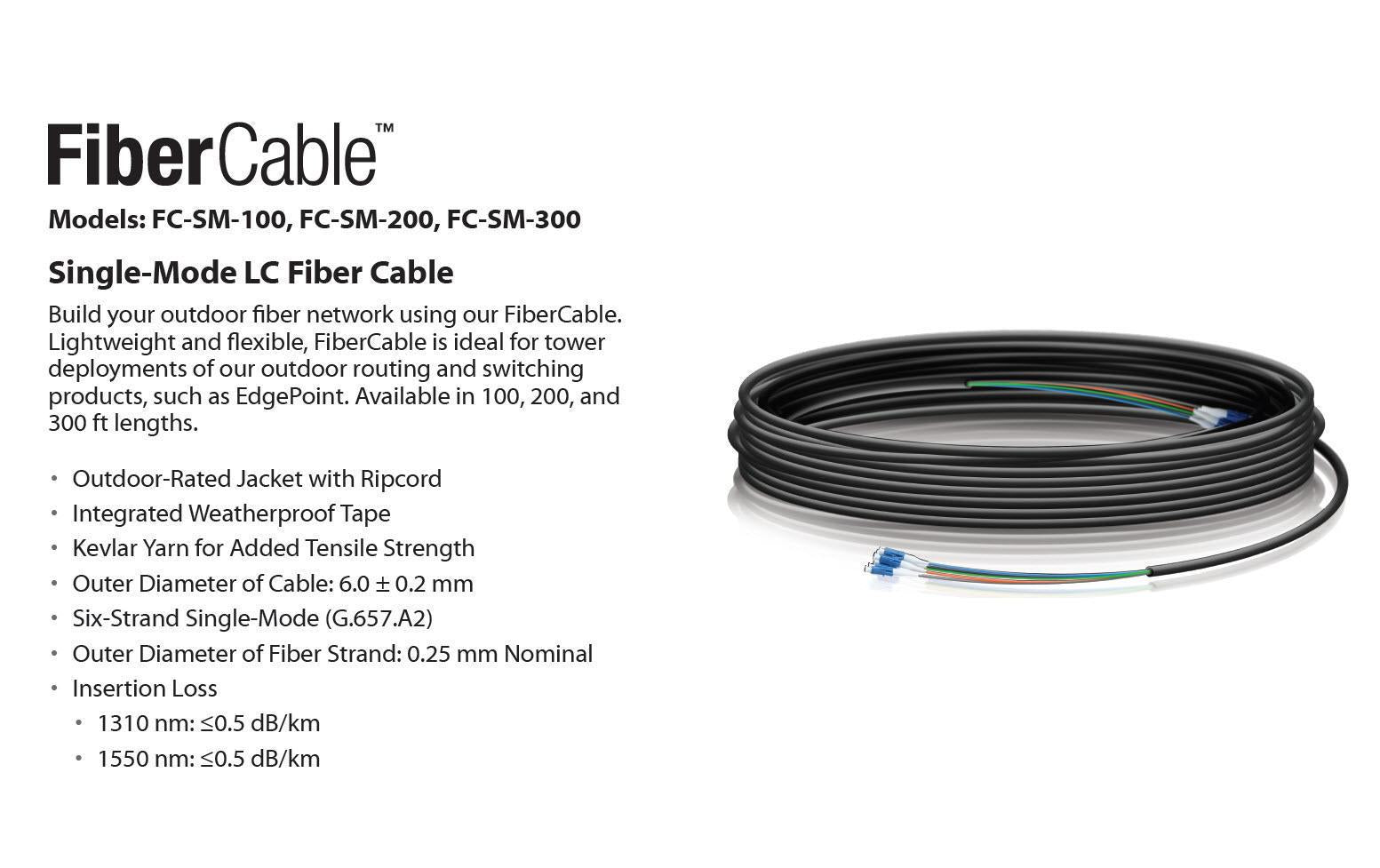 Ubiquiti LWL-Patchkabel – LC–LC, Single-Mode (OS2), Duplex, 30 m