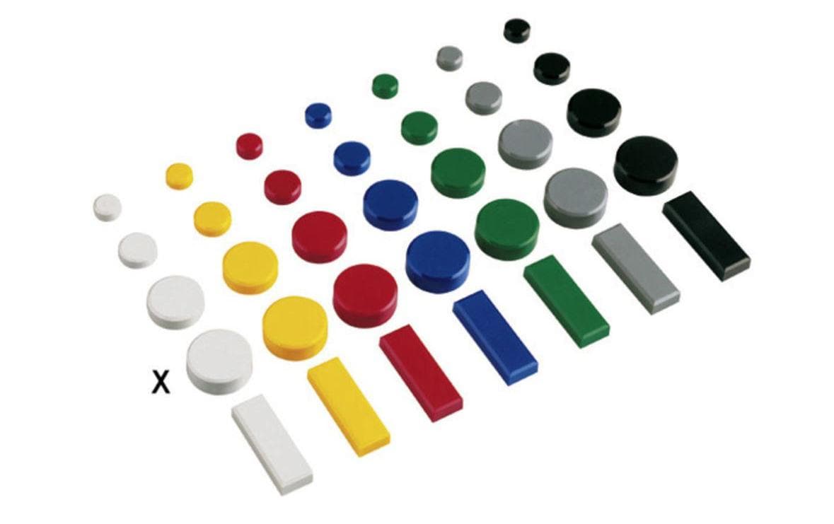 MAUL Tafelmagnete – Ø 33 mm, 20 Stk., weiss