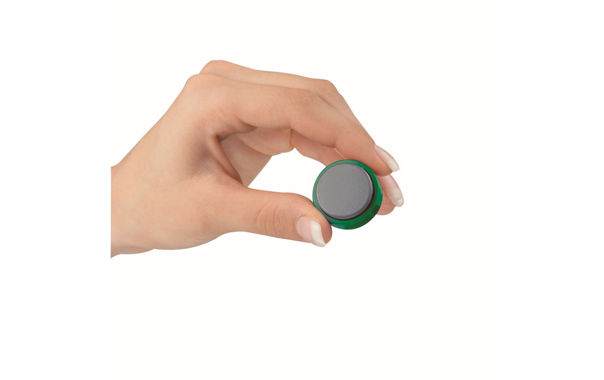 MAULpro Rundmagnete – Ø 30 × 10 mm, grün, Kunststoff, 20 Stk.