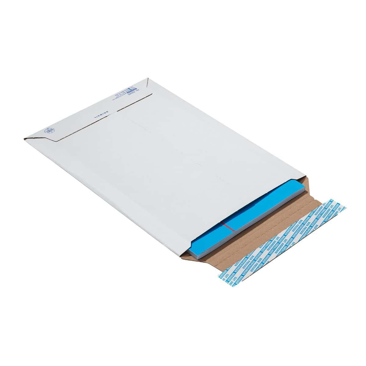 Brieger BRIMAIL Karton-Versandtasche – 214 × 265 mm, 20 mm, mit Aufreisshilfe, Karton, Weiss