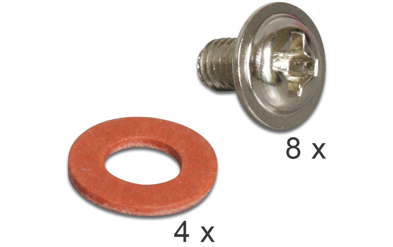 Delock Einbaurahmen 2,5" in 3,5" – Schwarz, Metall