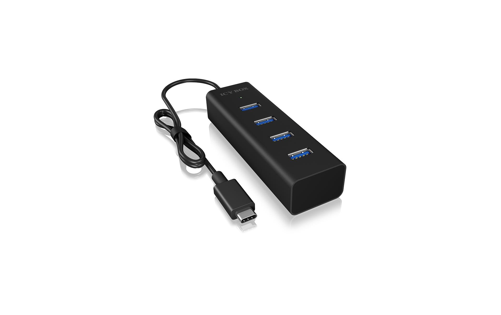 ICY BOX IB-HUB1409-C3 USB-Hub – USB-C, 4× USB-A, für Windows/Mac/Linux